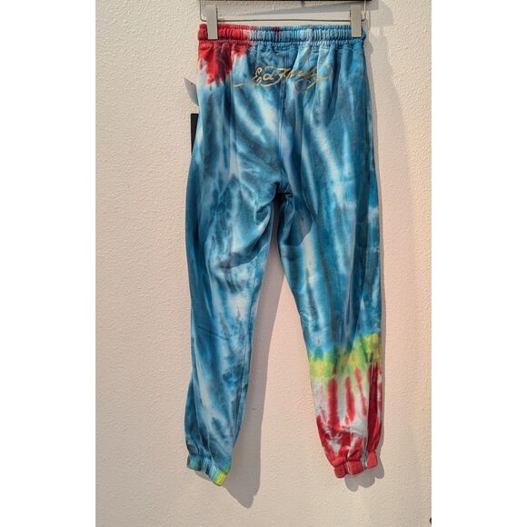 NWT  Ed Hardy Skull Dagger Tie Dye Jogger Pants Sz S - Picture 2 of 9